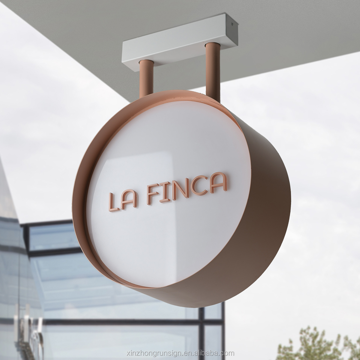 Double-sided Luminous Billboards Custom Wrought Iron Light Box Hollow Storefront Outdoor Signs and Signage