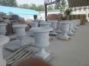 Quality White Marble Flowerpot for garden wholesale