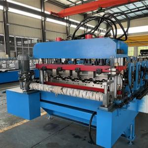 China High Speed Tile Roll Forming Machine 10T Hydraulic Decoiler With Gear Box Drive on sale