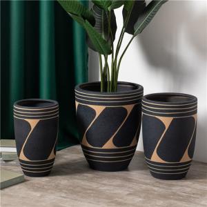 Quality Nordic style modern decoration matte blue planter outdoor big large ceramic flower pots mold for gardening wholesale