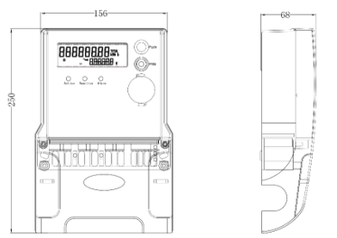 CE Approved Industrial Three Phase Electronic Multi-rate Energy Meter With Communication