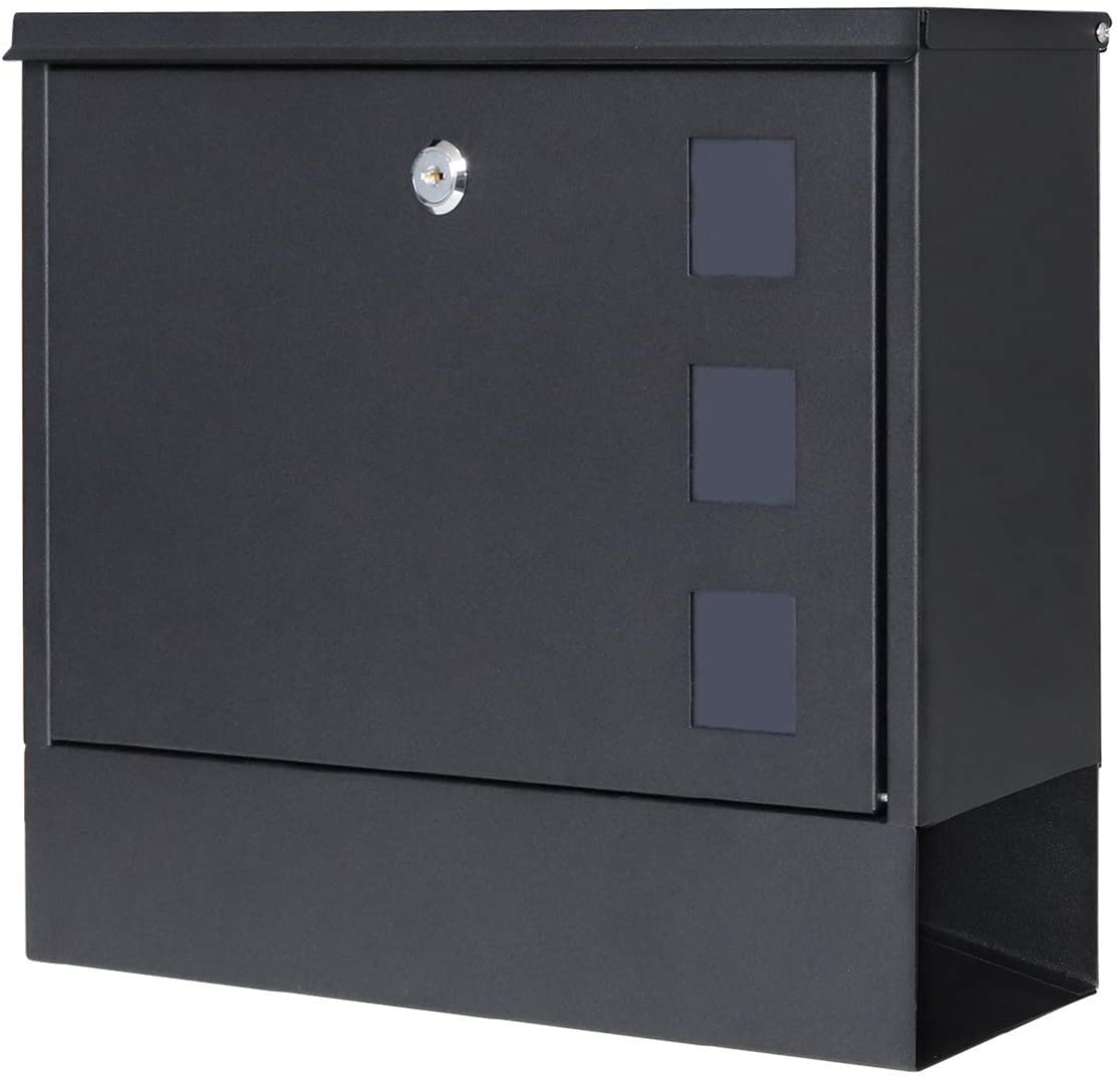 Wall Mounted Locking Mailbox with Electrostatic Powder Coating and Customizable Color