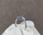 Synthetic Blue Lab Diamond Jewelry Marquise Cut Engagement Ring