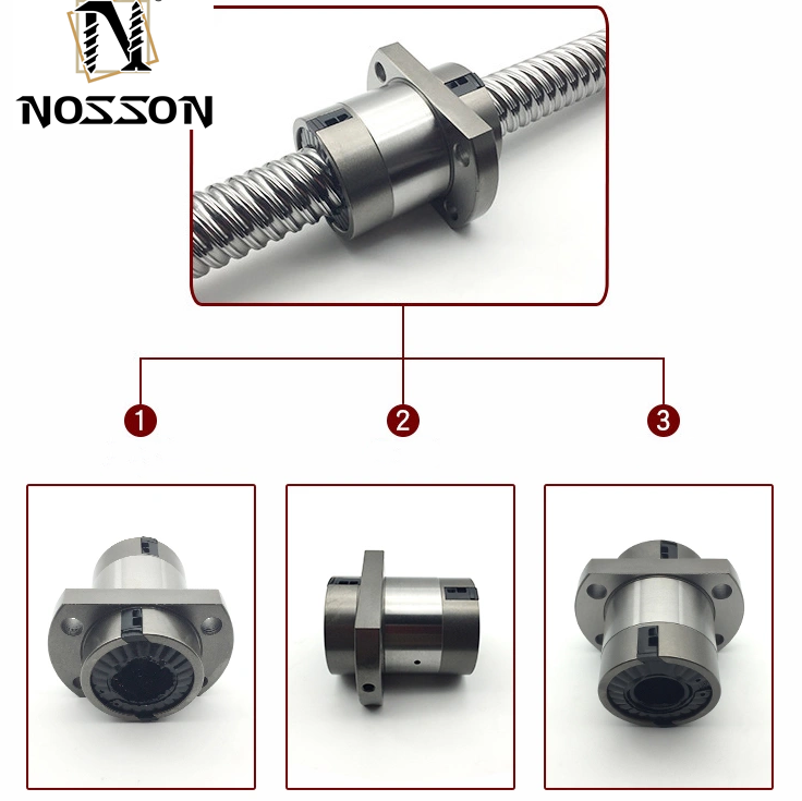 Stainless Steel Rotating Nut CNC Linear Guide Ground Ballscrew 1605 with Customized Colors and Metric Measurement System