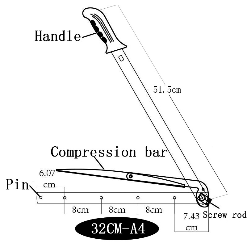 2.5Kg Curved Guillotine Paper Cutter Blade Replacement with 1mm Cutting Thickness