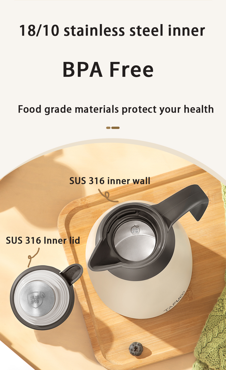 Customized 2L Stainless Steel Insulated Vacuum Flask Portable Water Bottle Pot