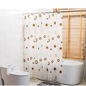 Quality Biodegradable PEVA Stylish Waterproof Shower Curtain With 12PCS Hooks wholesale