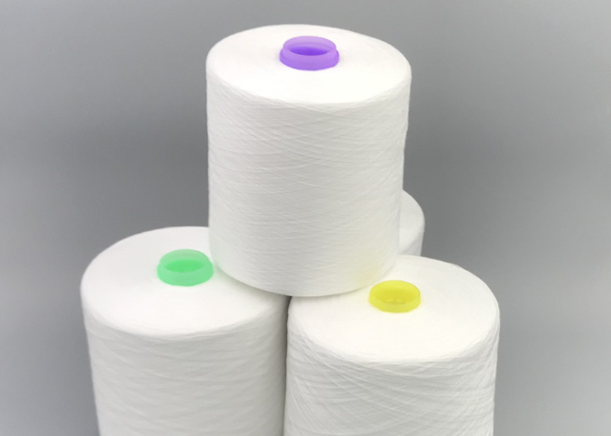 Factory Ring Bleaching White 40/3 Dyed Spun Polyester Yarn For Sewing
