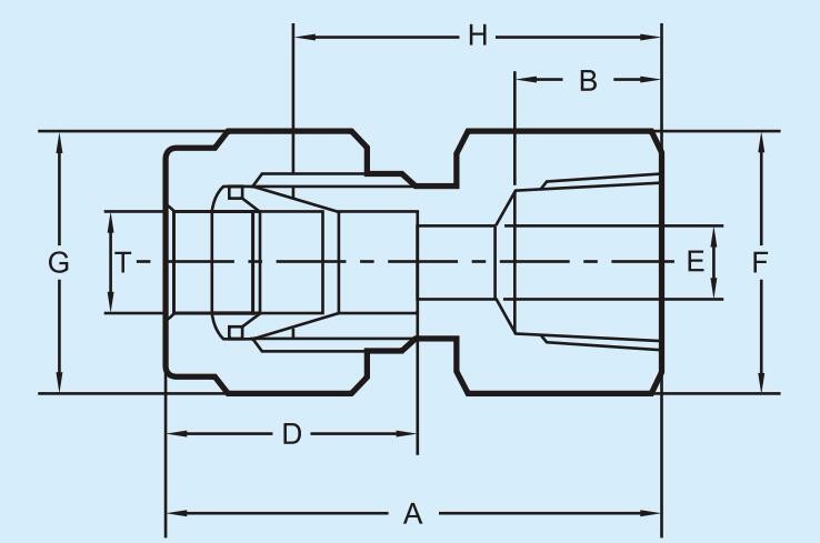 Stainless Steel 316 Forged Pipe Fittings Female NPT Compression Tube fitting