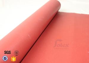 Quality Red Silicone Coated Silica Fabric 800℃ 0.7mm Fiberglass Insulation Materials wholesale