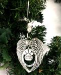 Zinc Alloy Metal Angel Wing Pet Loss Christmas Ornaments For Deceased Pets