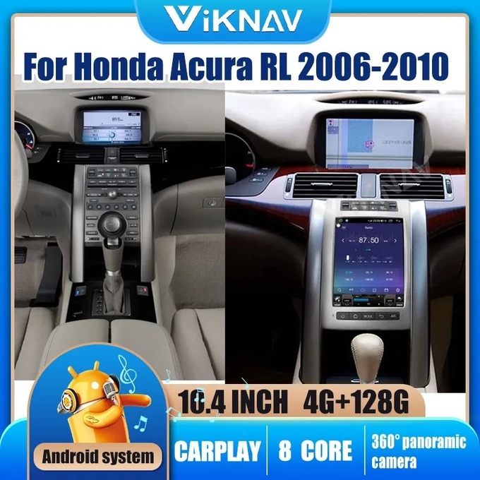 10.4Inch 8 Core Stereo For 2006-2010 Acura RL Android GPS Navigation Multimedia Player LCD screen Wireless Carplay BT 4G