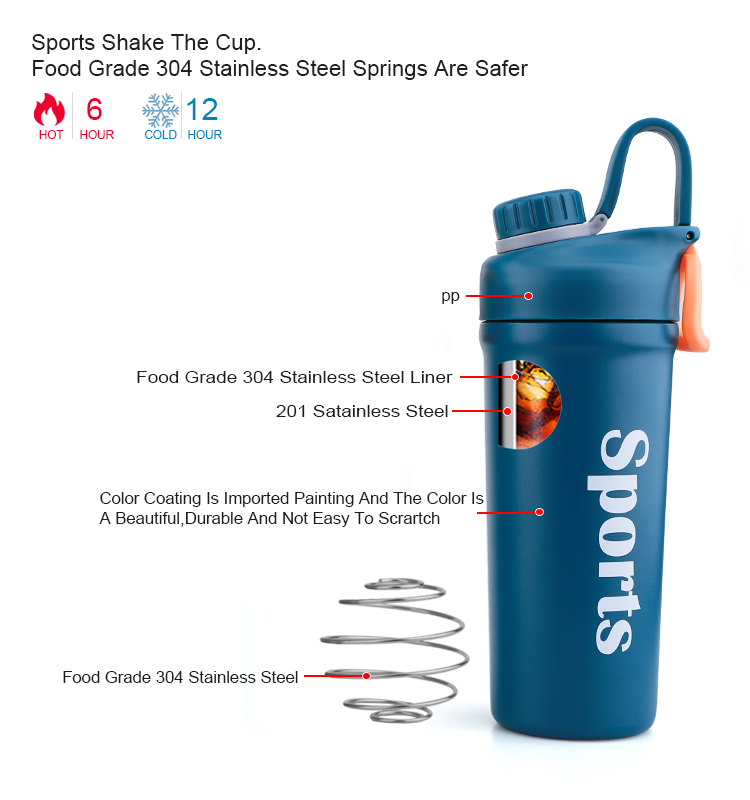 600ml Double Wall Stainless Steel Vacuum insulated Sports Water Bottle Metal Thermos Flask Shake Bottle