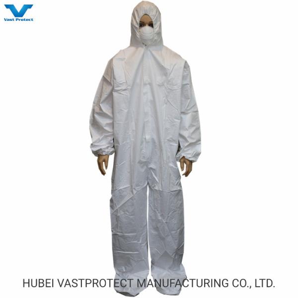 CE Cat 3 Type 5 6 Anti-Static En1149 Microporous Disposable Coveralls with
