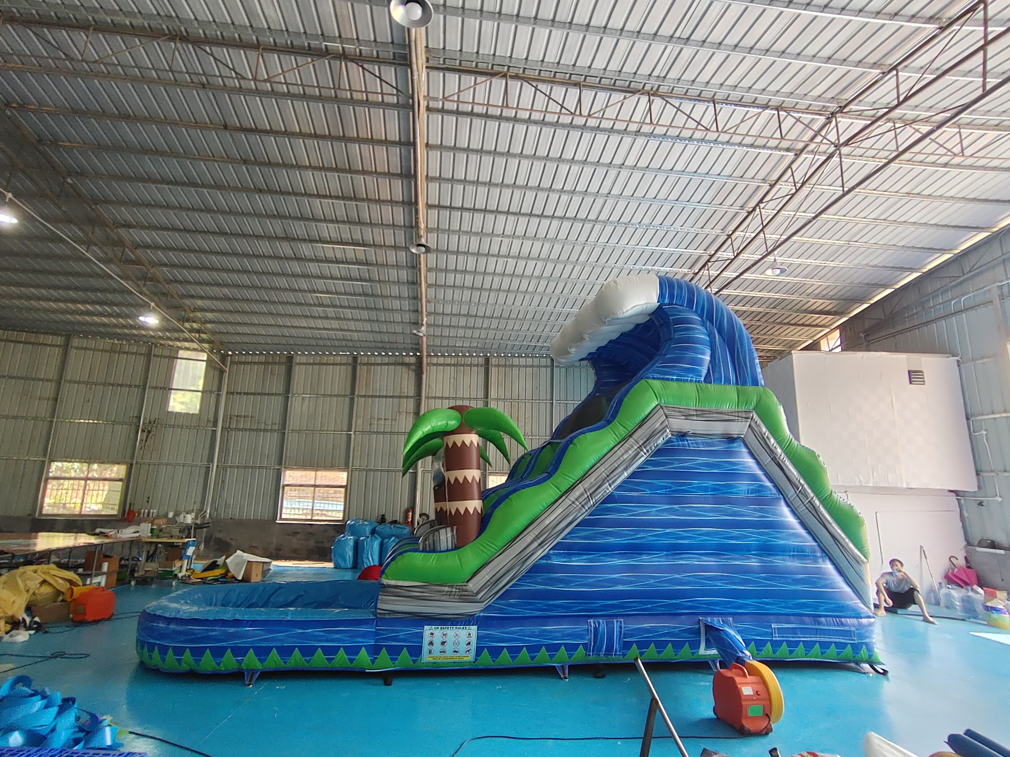 EN14960 8x3x4m Inflatable Water Slides Indoor Inflatable Water Bounce House