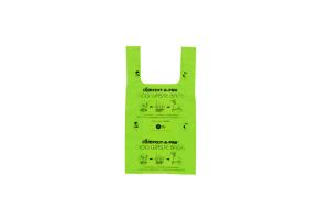 Quality T Shirt Fully Compostable Shopping Bags 30 + 20 X 52 CM No Pollution wholesale