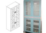 Durable Wall Mounted Storage Cabinets , High Strength Chemistry Lab Furniture