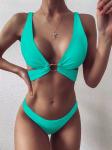 Heart Chain Swimming Suits Bikini Fashion Solid Color Ladies Sexy Swimsuit