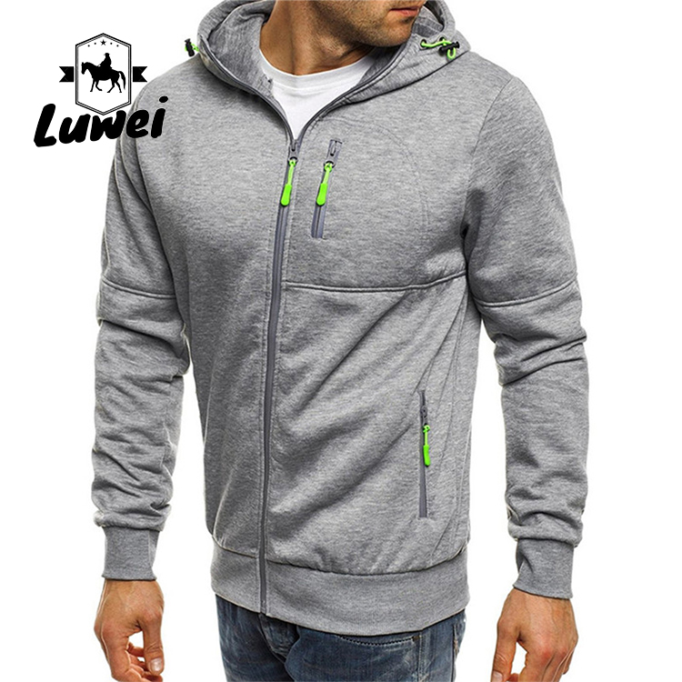 Cropped Moletons Hooded Fitness Slim Fit Jogger Sweat-shirt Bluza Casual Zipper Sweatshirts Mens Outerwear Pullover