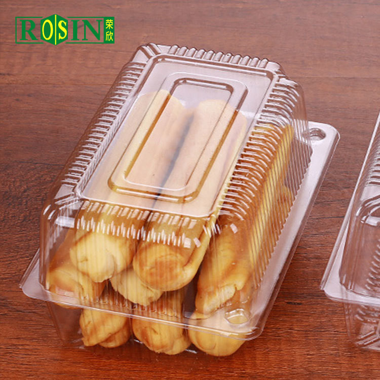 Customized Plastic Bakery Packaging Disposable Plastic Bakery Boxes With Lid