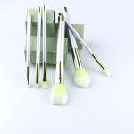 Green Eco Friendly Makeup Brush Set Soft Bristle Plastic Professional Eye Makeup