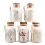 Flower Scents Aromatic Bath Salts Himalayan Mineral Salt In Glass Jar