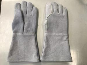 Quality EN407 Heat Resistant Mig Welding Gloves Cowsplit Material wholesale