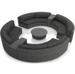 Patio round wicker sectional outdoor furniture PE rattan garden sofa sets
