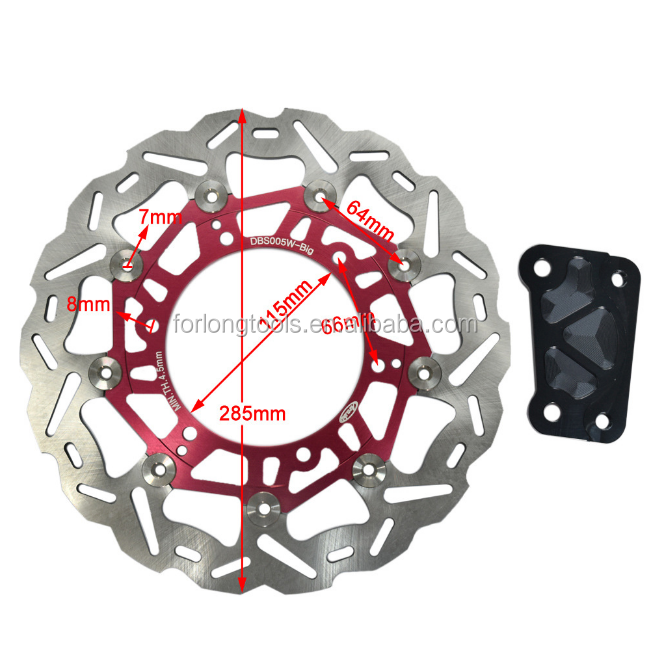 Durable OD 285mm ID 115mm YP MAJESTY 250 Rear Drum Model Rear Brake Disc Rotor for Yamaha Titanium Motorcycle Racing