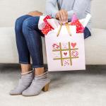2024 Custom Valentine's Day Red Gift Shopping Paper Bags With Your Own Logo
