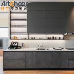 Small Room Kitchen Cabinets With Durable Aluminium Carcase And Modern I Shape