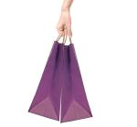 12 * 16 * 6 Inches Custom Kraft Paper Bags , Purple Paper Bags With Handles