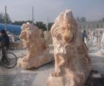 Marble stone sculpture walking lions sculpture,outdoor stone sculpture supplier