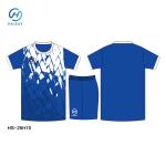 Custom Blue Football Kits Sleeve Length Short/Long Team Name Placement Front
