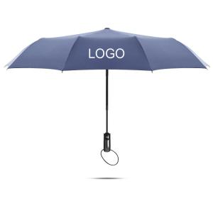 Quality Fully automatic 10 bone folding advertising umbrella pongee fabric logo customized wholesale