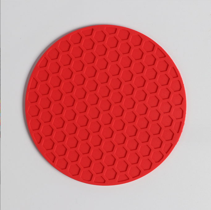 Deep Grooved Absorbent Silicone Coaster Pad Mat for Heat Resistant Pot Mug Coffee Cup