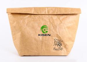 Quality Recycled Custom Tyvek Bags , Brown Dupont Tyvek Paper Insulated Cooler Lunch Bag wholesale