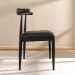 Modern PU Dining Chairs , Leather Metal Hans Wegner Dining Chair