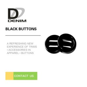 Quality Black Color Coat Buttons 2 Holes wholesale