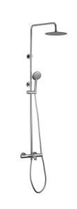 Quality Thermostatic Bath Shower Faucets Shower Exposed Mixer Chrome Color Brass wholesale