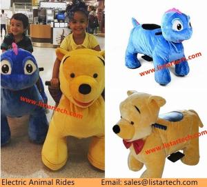 Quality stuffed animal on ride electric plush riding animals wholesale