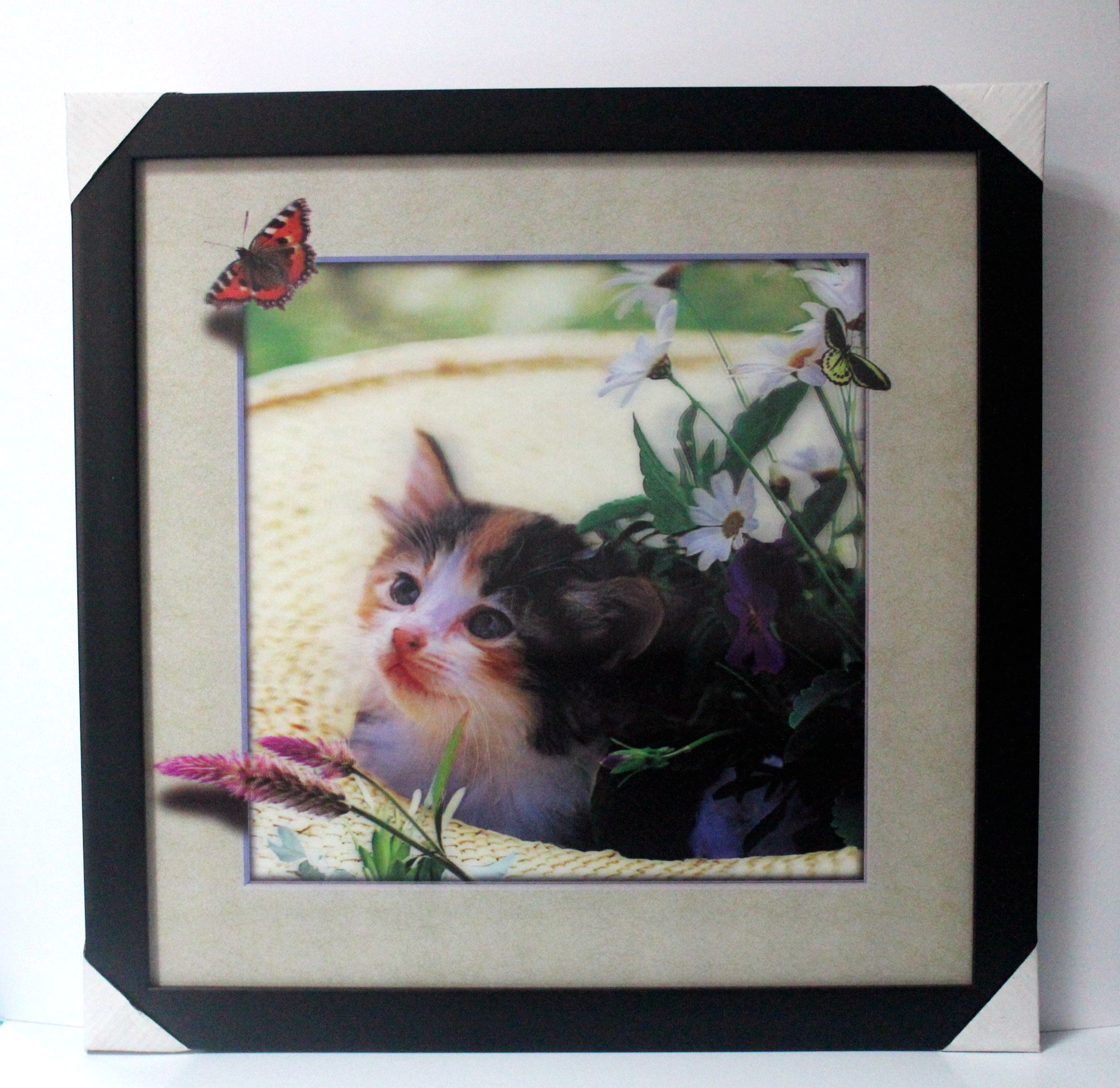 40 X 40cm 3D Lenticular Flip Picture Wholesale /Custom Lenticular Printing 3D Poster 3D Lenticular Photo with Animal