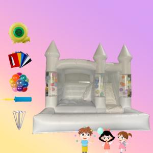 Quality Jumping Castle Inflatable Bounce House White Bouncy Castle With Slide for Outdoor Kids wholesale
