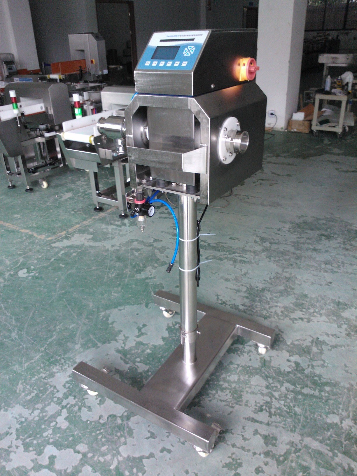 Pipe Metal detector JL-IMD-L50 for meat paste,jam,sauce,milk inspection