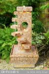 29 Inch Step Wood Rattan Effect Water Fountain