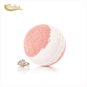 Quality Pink 160g Surprise Ring Bath Bombs , Fizzy Bath Bombs With Rings Silver 925 wholesale