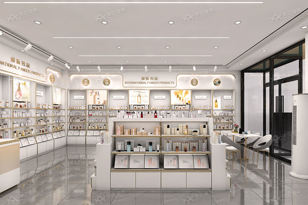 Customized Shop Display Skincare Store Fixtures Perfume Display Cabinet for Retail Shop