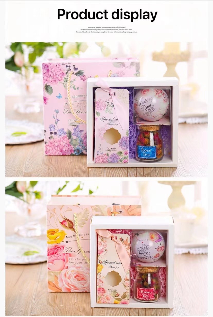 230GSM Scrunchie Recycle Ivory Paper Gift Box Foldable 18*17*7.3 Gift Box