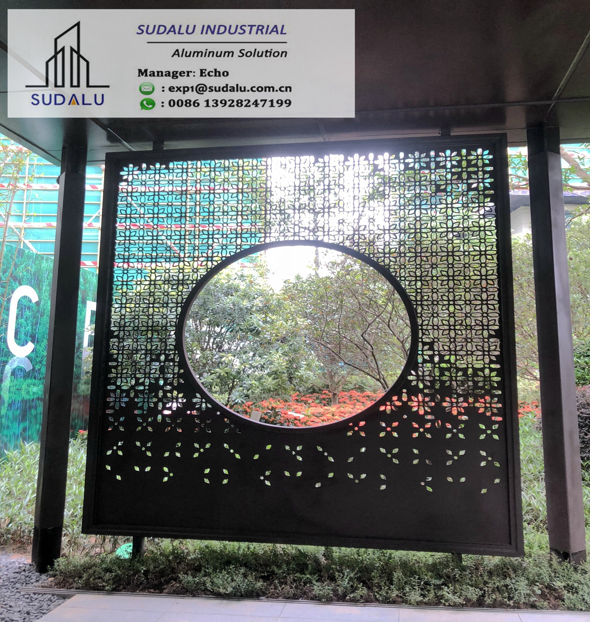 SUDALU Aluminum Laser Cutting Panel for Plaza Garden Decoration with Akzo Powder