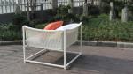 3pcs Beautiful White Outdoor Rattan Sofa Set For Swimming Pool